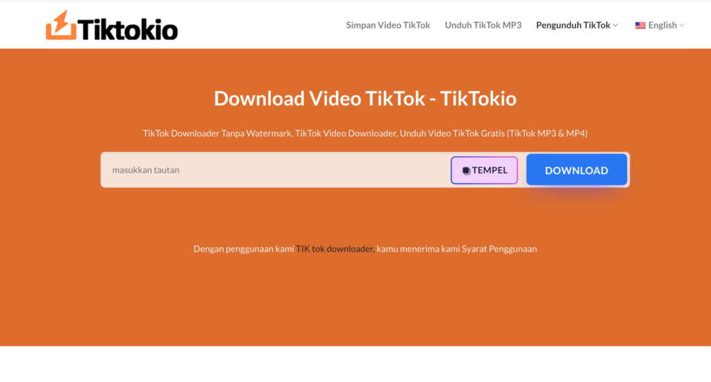 Tiktokio aplikasi download video tanpa watermark